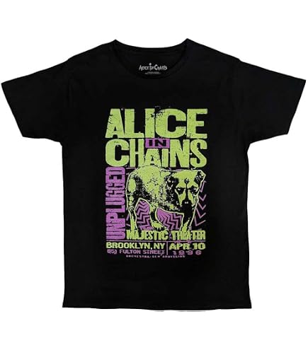 Alice in Chains 1991 Facelift Tour Adult Grunge T-Shirt, Small